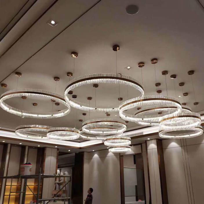 酒店大堂燈飾，源頭酒店燈廠定制
