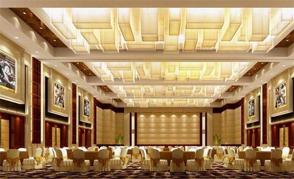 大型酒店宴會廳燈具定制效果圖 廠家一站式設(shè)計安裝價格