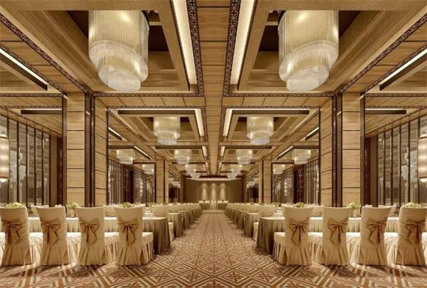 大型酒店宴會廳優(yōu)質水晶燈定制效果圖 一站式廠家供貨